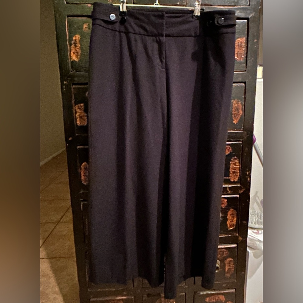Kenneth Cole Reaction Black Wide Leg Trousers